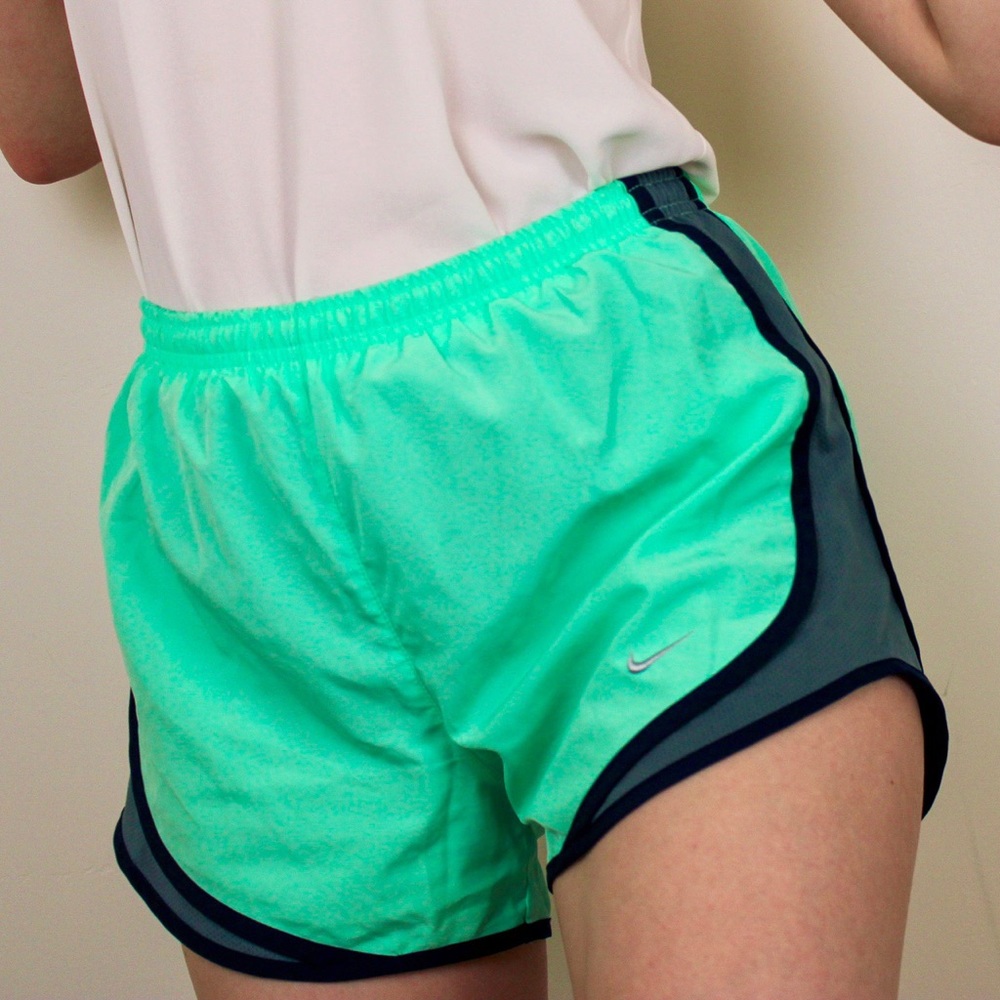 mint & navy nike shorts